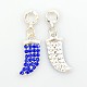 Silver Color Plated Alloy Rhinestone European Dangle Charms(RB-J257-05S)-1