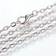 Iron Cable Chains Necklace Making(MAK-R013-60cm-P)-1