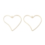Real 14K Gold Plated Heart Brass Pendants(KK-D069-02G-RS)