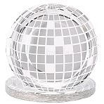 Paper Disco Party Dish, Disposable Paper Plate, Party Supplies, Flat Round, White, 180x8.5mm, 25pcs/set(AJEW-WH20011-57A-01)