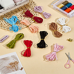 45M 10 Colors Faux Suede Cord, Faux Suede Lace, with 10pcs Metallic Wire Twist Ties, for Jewelry Making, Mixed Color, 2.5mm, 4.5M/color(LW-LP0001-07)