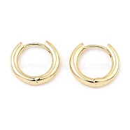 Brass Huggie Hoop Earrings, Light Gold, 14x15x2.5mm(EJEW-I289-26KCG)