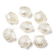 ABS Imitation Pearl Beads, Shell Shape, 11x12.5x6.5mm, Hole: 1.6mm(OACR-K001-19)