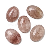 Natural Strawberry Quartz Cabochons, Oval, 18x13x5~5.5mm(G-C115-01A-18)