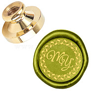 Wax Seal Brass Stamp Head, for Wax Seal Stamp, Letter Pattern, 25x14.5mm(AJEW-WH0209-370)