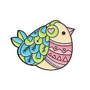 Cartoon Animal Enamel Pin, Alloy Brooch for Clothes Backpack, Chick Pattern, 30x25mm,(ANIM-PW0005-06E)