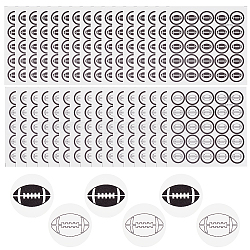 26 Sheets 2 Styles PVC Plastic Waterproof Stickers, Dot Round Self-adhesive Decals, for Helmet, Laptop, Cup, Suitcase Decor, Rugby Pattern, 195x195mm, 25pcs/sheet, 13 sheets/style(DIY-OC0004-24B)