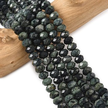 Natural Kambaba Jasper Bead Strands, Faceted, Rondelle, 5.5~6.5x4.5mm, Hole: 1mm, about 91~94pcs/strand, 15.35''(39cm)~15.43''(39.2cm)
