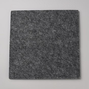 Sound-absorbing Polyester  Board, for Wall Decoration, Square, Gray, 300x300x8.5mm