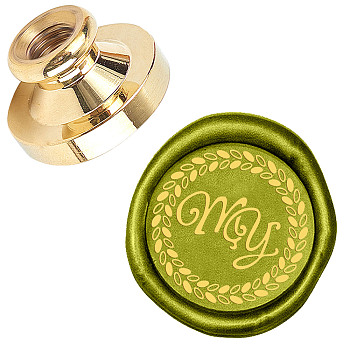 Wax Seal Brass Stamp Head, for Wax Seal Stamp, Letter Pattern, 25x14.5mm