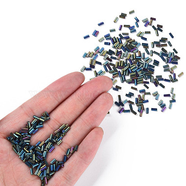 Perles de clairon en verre de couleurs métalliques(SEED-N005-001-D02)-5
