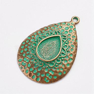 Antique Bronze & Green Patina Drop Alloy Pendants