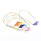 Rainbow Personalized Electroplate Glass Beaded Necklaces(NJEW-JN03410)-1