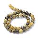Natural Yellow Turquoise(Jasper) Beads Strands(G-R345-8mm-44)-2