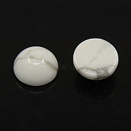 Natural Howlite Cabochons, Half Round/Dome, Howlite, 8x4mm(G-D563)