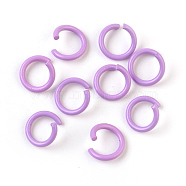 Iron Jump Rings, Open Jump Rings, Violet, 17 Gauge, 8~8.5x1.2mm, Inner Diameter: 5~6mm(IFIN-F149-F14)