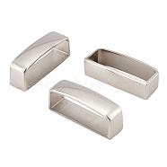1 Set Zinc Alloy Belt Loop Keepers, for Men's Belt Buckle Accessories, Platinum, 4.3x1.8x1.2cm, Inner Diameter: 4x1.4cm, 3pcs/set(FIND-AR0002-60P)