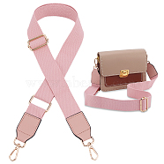 Cotton Adjustable Webbing Bag Straps, with Iron Swivel Clasp, Pink, 80~130x3.8cm(PURS-WH0005-72LG-01)