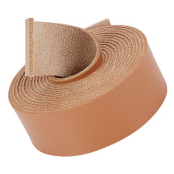 PU Imitation Leather Cord, for Clothing, Flat, Sandy Brown, 25x1.8mm, about 2.19 Yards(2m)/Roll(LC-WH0006-06B-07)