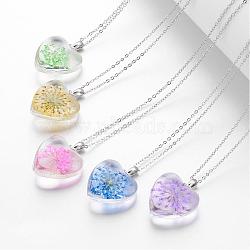 Mixed Color Glass Necklaces(NJEW-JN01662)