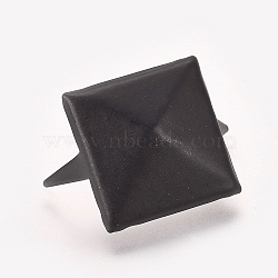 Iron Pyramid Rivets, Decorative Rivets for DIY Leather Craft, Black, 12x12x3.5mm(IFIN-WH0051-63L)