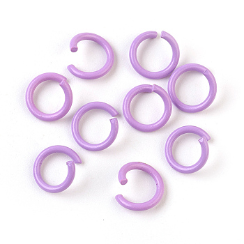 Iron Jump Rings, Open Jump Rings, Violet, 17 Gauge, 8~8.5x1.2mm, Inner Diameter: 5~6mm
