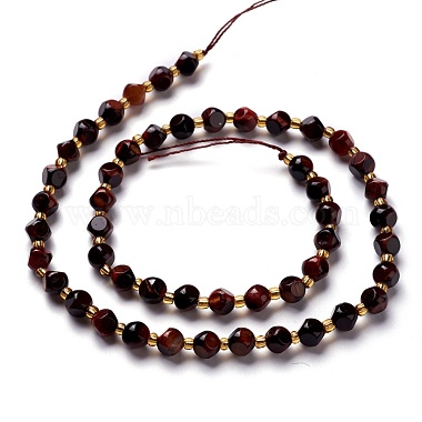 Natural Red Tiger Eye Beads Strand(G-M367-19A)-3