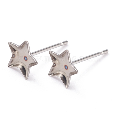 Non-Tarnish 304 Stainless Steel Stud Earring Settings(STAS-J032-16)-4