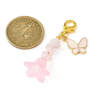 Décoration pendentif papillon en alliage émail et fleur acrylique(HJEW-JM01556-02)-3