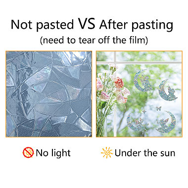 Autocollants adhésifs imperméables de film de vitrail de couleur de pvc de laser(DIY-WH0256-089)-8