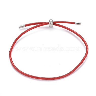 Adjustable PU Leather Cord Slider Bracelets(BJEW-F412-05P)-2