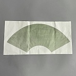 Chinese Rice Paper Card, Xuan Paper, Rectangle with Fan, Calligraphy Painting Supplies, Olive Drab, 34x69x0.01cm, 10 sheets/bag(AJEW-WH0470-27)