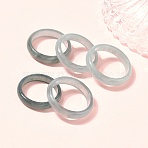 Natural Jadeite Finger Rings, 7~10mm, US Size 17~20mm(RJEW-Z127-01)