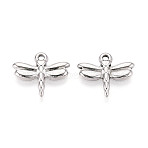304 Stainless Steel Dragonfly Pendants, Stainless Steel Color, 14x16x2mm, Hole: 1.4mm(STAS-T069-22P)