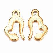 Ion Plating(IP) 304 Stainless Steel Charms, Heart, Golden, 13x8x1mm, Hole: 1mm(STAS-G075-20G)
