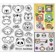 PVC Plastic Stamps, for DIY Scrapbooking, Photo Album Decorative, Cards Making, Stamp Sheets, Animal Pattern, 16x11x0.3cm(DIY-WH0167-57-0393)