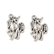 Tibetan Style Alloy Pendants, Cadmium Free & Lead Free, Horse, Antique Silver, 23x15.5x3mm, Hole: 1.8mm, about 578pcs/1000g(FIND-C043-009AS)