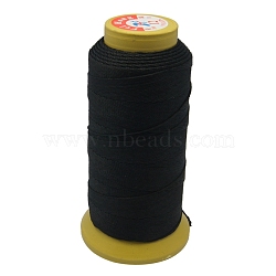 Nylon Sewing Thread, 12-Ply, Spool Cord, Black, 0.6mm, 150yards/roll(X-OCOR-N12-2)