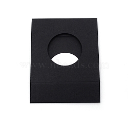 Paper Display Box Paper Sleeve, Square, Black, 89.5x69.5x1mm(FIND-WH0077-81A)