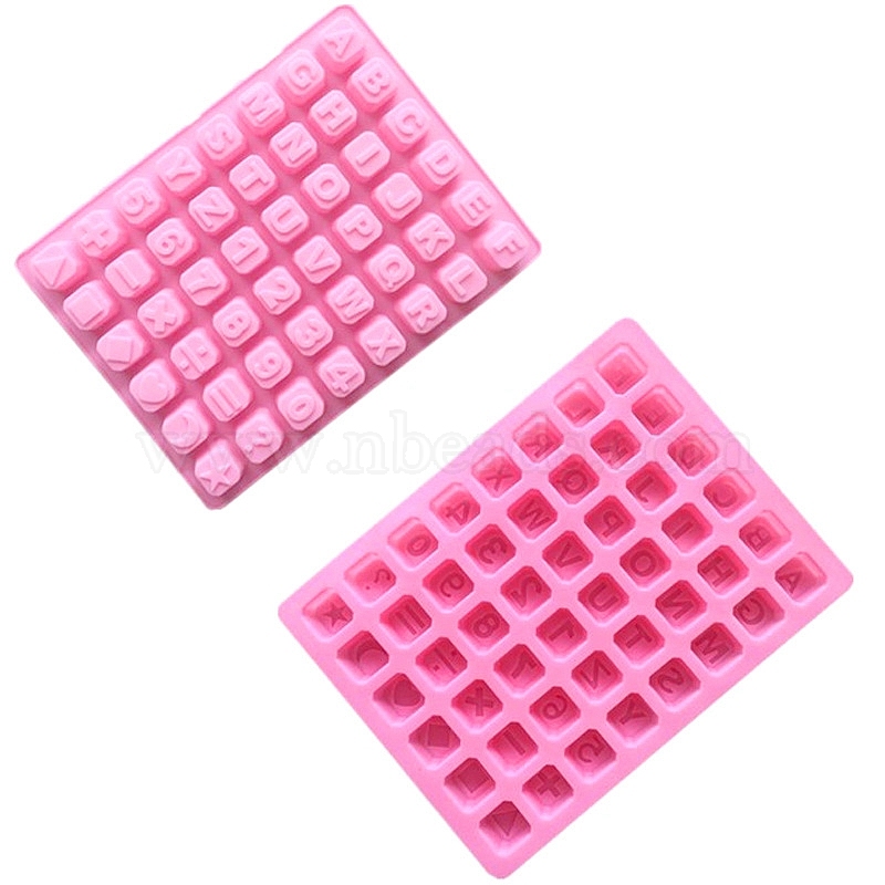 48-Cavity Silicone Animal Wax Melt Molds, For DIY Wax Seal Beads Craft  Making, Rectangle, Pearl Pink, 207x150x9mm