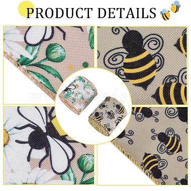 2 Rolls 2 Patterns Insect Theme Polyester Ribbon(OCOR-GF0002-58A)-6