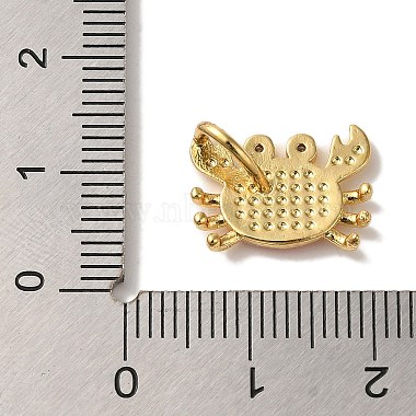 Rack Plating Brass Micro Pave Cubic Zirconia Pendants(KK-U027-12-01G)-3