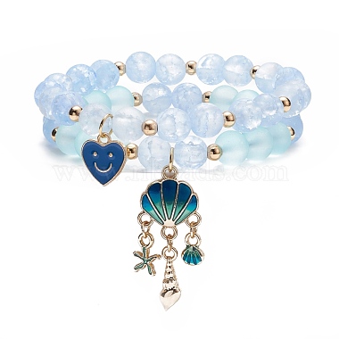 Pale Turquoise Glass Bracelets