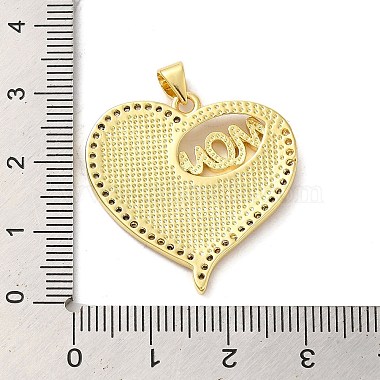 Mother's Day Brass Micro Pave Clear Cubic Zirconia Pendants(FIND-Z041-21D)-3