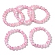 Dyed Natural Selenite Round Beaded Stretch Bracelet for Women(BJEW-G697-02B)-2