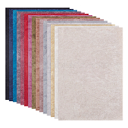 BENECREAT Flannel Fabric, Sofa Cover, Garment Accessories, Rectangle, Mixed Color, 29~30x19~20x0.05cm, 15 colors, 1pc/color, 15pcs/set(DIY-BC0001-48)