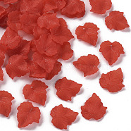 Autumn Theme Transparent Frosted Acrylic Pendants, Maple Leaf, Red, 24x22.5x3mm, Hole: 1mm, about 96pcs/50g(X-PAF002Y-12)