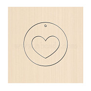 Wood Cutting Dies, with Steel, for DIY Scrapbooking/Photo Album, Decorative Embossing DIY Paper Card, Heart Pattern, 80x80x24mm(DIY-WH0169-74)