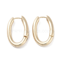 Oval Alloy Hoop Earrings for Women, with 304 Stainless Steel Pins, Light Gold, 24x4mm(EJEW-H309-01KCG)