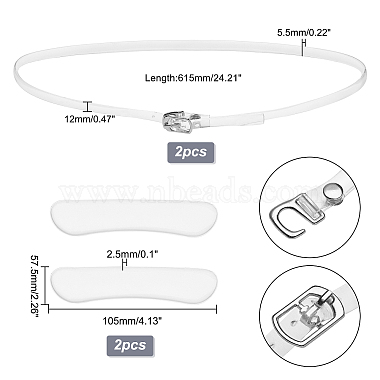 nbeads 4 Paar 2 transparente TPU-Schnürsenkel und Silikonaufkleber im Stil(DIY-NB0006-70)-6